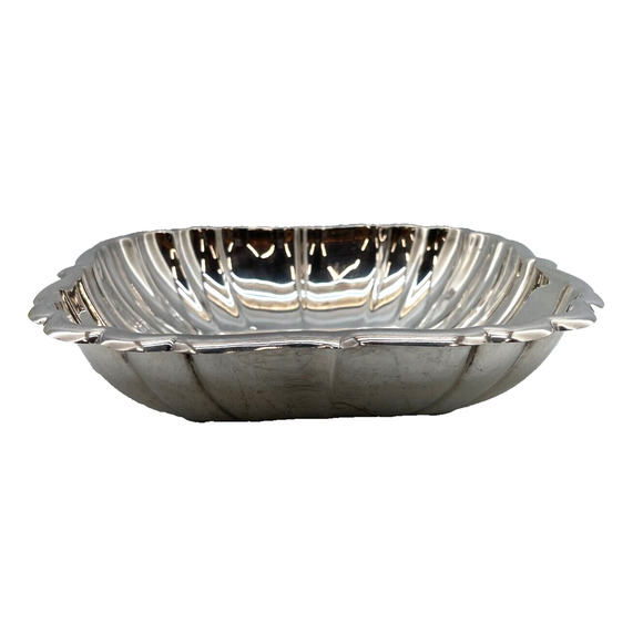 Vintage Reed & Barton 180 Silver Plate 8.5" Square Scalloped Bowl Silverware - Picture 4 of 13